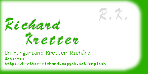 richard kretter business card