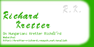 richard kretter business card